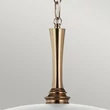 Pendul Elstead metal, sticla, bronz, alb, E27 - ELS-KL-DELAROSA-P-WH
