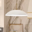 Pendul Elstead metal, sticla, bronz, alb, E27 - ELS-KL-DELAROSA-P-WH