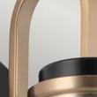 Aplica de perete de baie  Elstead metal, sticla, negru, bronz, opal, G9, 3W, 3000K, 300 Lm,  IP44 - ELS-KL-FARUM1-BK-CPZ