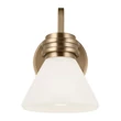 Aplica de perete de baie  Elstead metal, sticla, bronz,  opal, G9, 3W, 3000K, 300 Lm,  IP44 - ELS-KL-FARUM1-CPZ