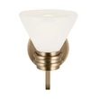 Aplica de perete de baie  Elstead metal, sticla, bronz,  opal, G9, 3W, 3000K, 300 Lm,  IP44 - ELS-KL-FARUM1-CPZ