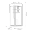 Aplica de perete exterioara Elstead metal, sticla, negru, transparent, E27, IP44 - ELS-KL-HONE-M-BKT