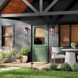 Aplica de perete exterioara Elstead metal, sticla, negru, transparent, E27, IP44 - ELS-KL-HONE-M-BKT