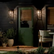 Aplica de perete exterioara Elstead metal, sticla, negru, transparent, E27, IP44 - ELS-KL-HONE-M-BKT
