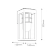 Aplica de perete exterioara Elstead metal, sticla, negru, transparent, E27, IP44 - ELS-KL-HONE-S-BKT