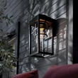 Aplica de perete exterioara Elstead metal, sticla, negru, transparent, E27, IP44 - ELS-KL-HONE-S-BKT