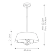 Pendul Elstead metal, negru, alama, E14 - ELS-KL-LUELLA-3P-BKB