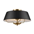 Pendul Elstead LUELLA metal alama negru E14 - KL-LUELLA-3P-BKB