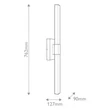 Aplica de perete exterioara Elstead metal, negru, LED, 39W, 3000K, 1800 Lm, IP44 - ELS-KL-NOCAR-L-BK