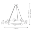 Pendul Elstead metal, negru, E14 - ELS-KL-PALTA9-BK