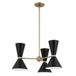 Pendul Elstead metal, negru, bronz, albE27 - ELS-KL-PHIX-3-CBB