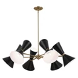 Pendul Elstead metal, negru, bronz, albE27 - ELS-KL-PHIX-6-CBB