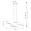 Pendul Elstead metal, sticla, alama, LED, 40W, 3000K, 2400Lm - ELS-KL-SERENE-LED-LP-92-NBR
