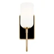 Aplica de perete de baie  Elstead metal, sticla, sampanie, negru, opal, G9, 3W, 3000K, 300Lm, IP44 - ELS-KL-SOLIA-1W-CPZB