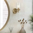Aplica de perete  Elstead metal, sticla, alama, transparent, E27 - ELS-KL-WINSLOW-1W-NBR