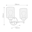 Aplica de perete  Elstead metal, sticla, alama, transparent, E27 - ELS-KL-WINSLOW-2W-NBR