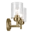 Aplica de perete  Elstead metal, sticla, alama, transparent, E27 - ELS-KL-WINSLOW-2W-NBR