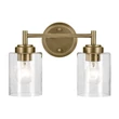 Aplica de perete  Elstead metal, sticla, alama, transparent, E27 - ELS-KL-WINSLOW-2W-NBR