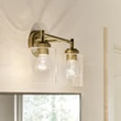 Aplica de perete  Elstead metal, sticla, alama, transparent, E27 - ELS-KL-WINSLOW-2W-NBR