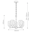 Candelabru Elstead metal, sticla, alama, transparent, E27 - ELS-KL-WINSLOW5-NBR