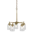 Candelabru Elstead metal, sticla, alama, transparent, E27 - ELS-KL-WINSLOW5-NBR