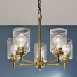 Candelabru Elstead metal, sticla, alama, transparent, E27 - ELS-KL-WINSLOW5-NBR