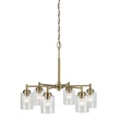Candelabru Elstead metal, sticla, alama, transparent, E27 - ELS-KL-WINSLOW6-NBR