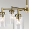 Candelabru Elstead metal, sticla, alama, transparent, E27 - ELS-KL-WINSLOW6-NBR
