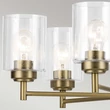 Candelabru Elstead metal, sticla, alama, transparent, E27 - ELS-KL-WINSLOW6-NBR