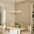 Candelabru Elstead metal, sticla, alama, transparent, E27 - ELS-KL-WINSLOW6-NBR