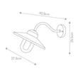 Aplica de perete exterioara Elstead metal, sticla, rosu, E27, IP44 - ELS-KLAMPENBORG-OXR