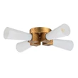 Plafoniera Elstead metal, rasina, sticla, auriu, opal, E27 - ELS-KRISTY-4P-DG-OPAL