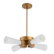 Plafoniera Elstead metal, rasina, sticla, auriu, opal, E27 - ELS-KRISTY-4P-DG-OPAL
