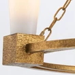 Candelabru Elstead metal, rasina, sticla, auriu, opal, E27 - ELS-KRISTY3-DG-OPAL