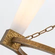 Candelabru Elstead metal, rasina, sticla, auriu, opal, E27 - ELS-KRISTY4-DG-OPAL