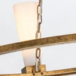 Candelabru Elstead metal, rasina, sticla, auriu, opal, E27 - ELS-KRISTY4-DG-OPAL