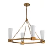 Candelabru Elstead metal, rasina, sticla, auriu, opal, E27 - ELS-KRISTY4-DG-OPAL
