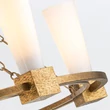 Candelabru Elstead metal, rasina, sticla, auriu, opal, E27 - ELS-KRISTY5-DG-OPAL