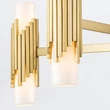 Candelabru Elstead metal, sticla, alama, E14 - ELS-MARVELE10-AB-OPAL