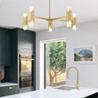 Candelabru Elstead metal, sticla, alama, E14 - ELS-MARVELE10-AB-OPAL
