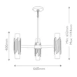 Candelabru Elstead metal, sticla, alama, opal, E14 - ELS-MARVELE6-AB-OPAL