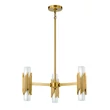 Candelabru Elstead metal, sticla, alama, opal, E14 - ELS-MARVELE6-AB-OPAL
