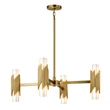 Candelabru Elstead metal, sticla, alama, opal, E14 - ELS-MARVELE8-AB-OPAL