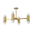 Candelabru Elstead metal, sticla, alama, opal, E14 - ELS-MARVELE8-AB-OPAL