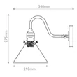 Aplica de perete  Elstead metal, negru, alama, E27 - ELS-PV1-AB-MB