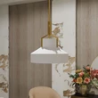 Pendul Elstead metal, sticla, alama, alabastru, E27 - ELS-QZ-BRECKEN-2P-AB-OPAL