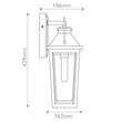 Aplica de perete exterioara Elstead metal, sticla,  negru, auriu, E27, IP44 - ELS-QZ-BUCKLEY-M-MBK