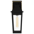 Aplica de perete exterioara Elstead metal, sticla,  negru, auriu, E27, IP44 - ELS-QZ-BUCKLEY-M-MBK