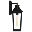 Aplica de perete exterioara Elstead metal, sticla,  negru, auriu, E27, IP44 - ELS-QZ-BUCKLEY-M-MBK