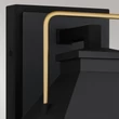 Aplica de perete exterioara Elstead metal, sticla,  negru, auriu, E27, IP44 - ELS-QZ-BUCKLEY-M-MBK